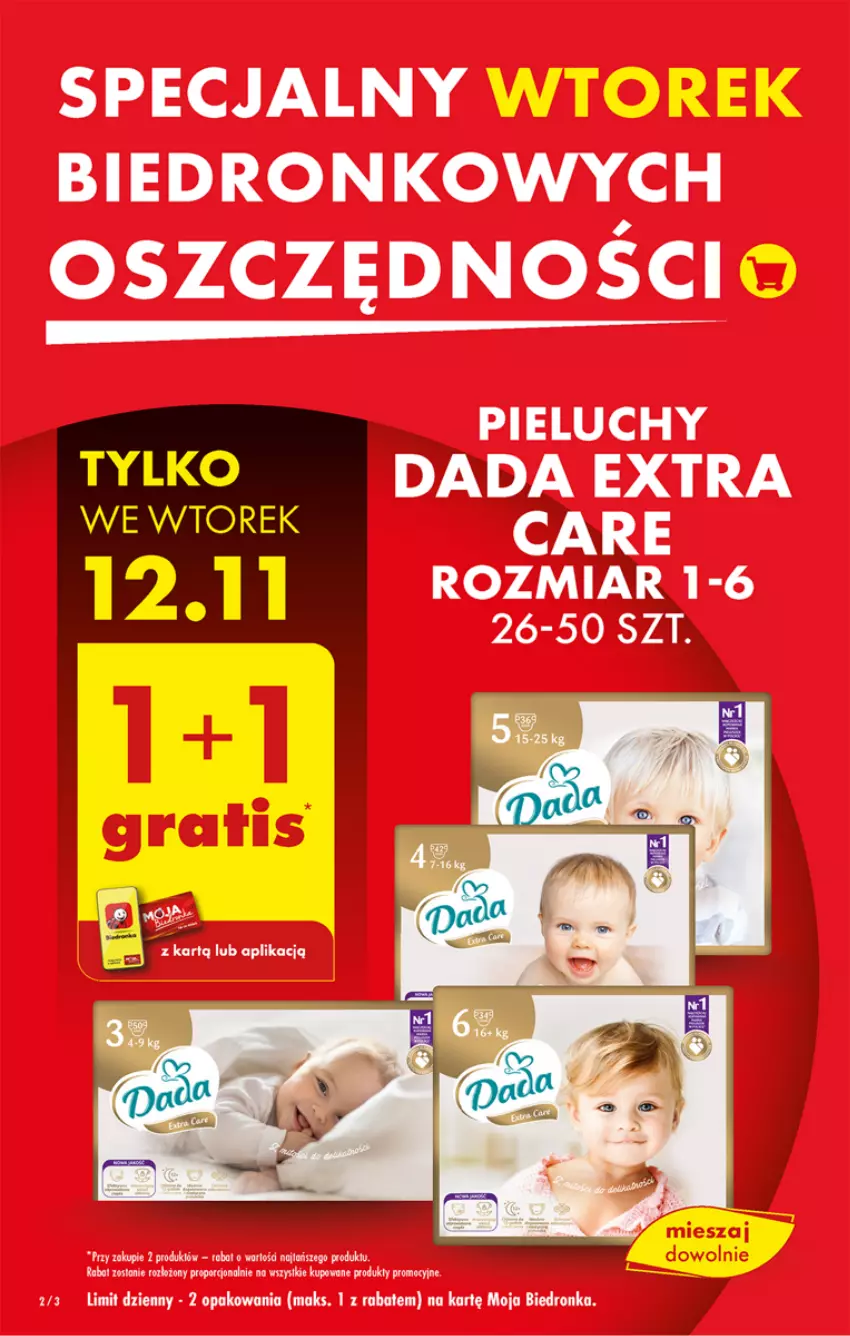 Gazetka promocyjna Biedronka - Od Poniedziałku - ważna 12.11 do 16.11.2024 - strona 4 - produkty: Dada, Pieluchy, Por