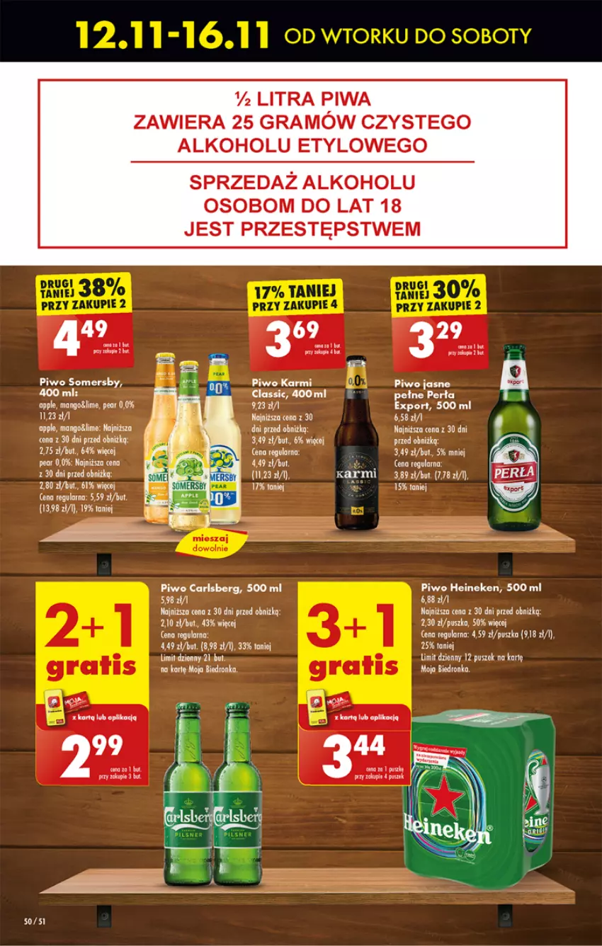 Gazetka promocyjna Biedronka - Od Poniedziałku - ważna 12.11 do 16.11.2024 - strona 58 - produkty: Carlsberg, Fa, Gra, Karmi, Koc, Mango, Perła, Piwa, Piwo, Somersby