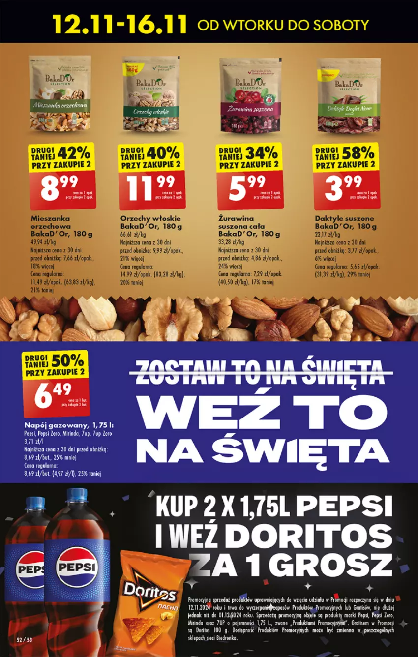 Gazetka promocyjna Biedronka - Od Poniedziałku - ważna 12.11 do 16.11.2024 - strona 60 - produkty: Gra, Mirinda, Pepsi