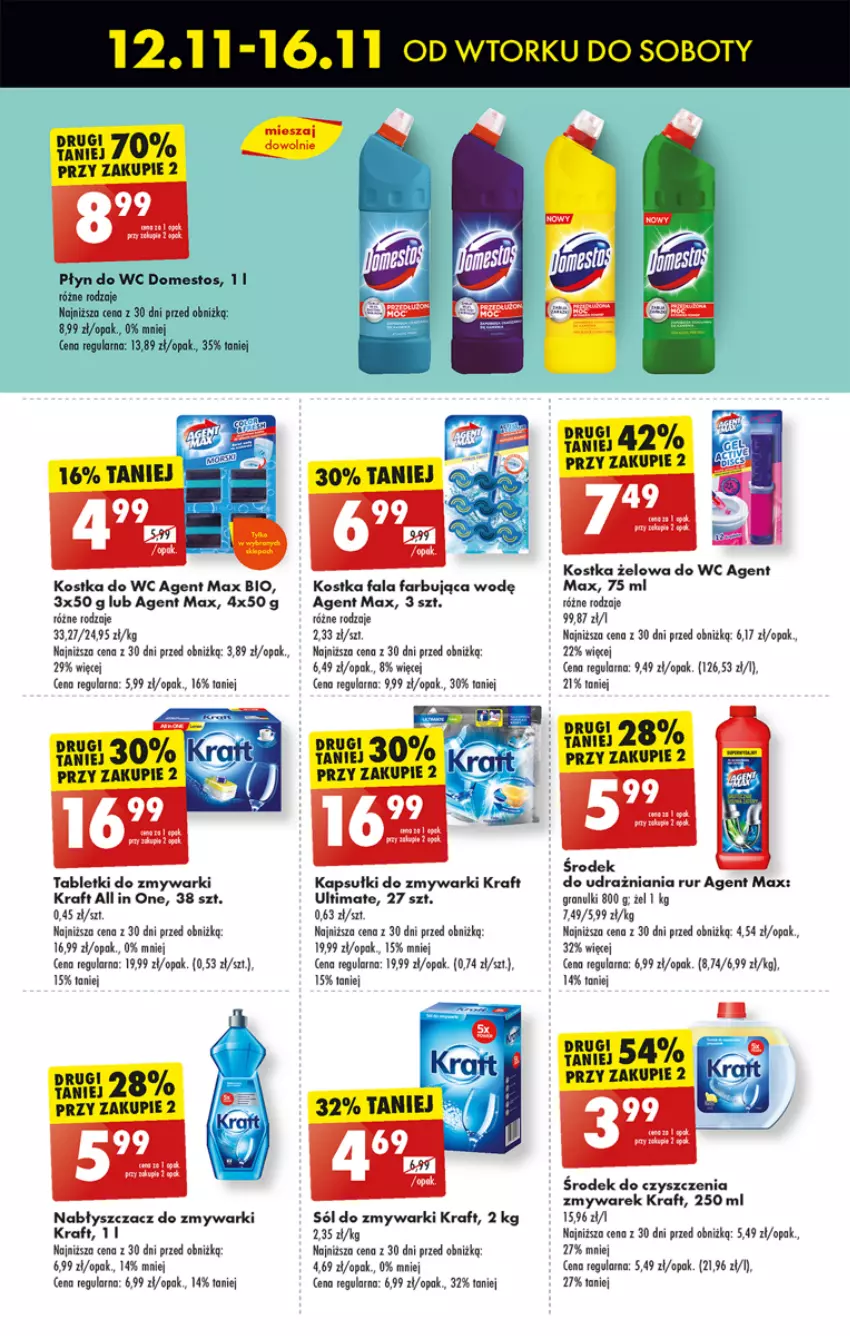 Gazetka promocyjna Biedronka - Od Poniedziałku - ważna 12.11 do 16.11.2024 - strona 71 - produkty: Domestos, Fa, Gra, Kostka do wc, LG, Płyn do wc, Sól, Tablet, Tabletki do zmywarki, Zmywarki