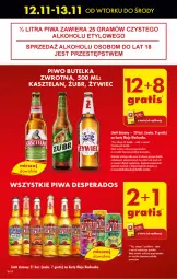 Gazetka promocyjna Biedronka - Od Poniedziałku - Gazetka - ważna od 16.11 do 16.11.2024 - strona 18 - produkty: Piwa, Por, Gra, Ba!, Kasztelan, Desperados