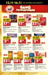 Gazetka promocyjna Biedronka - Od Poniedziałku - Gazetka - ważna od 16.11 do 16.11.2024 - strona 44 - produkty: Tchibo, Ciastka, Kawa rozpuszczalna, Królewskie Mleczko, Kawa ziarnista, Królewski, Praliny, Kawa mielona, Kawa, Wawel, Herbatniki, 7 Days, Mleczko, Rogal, Delicje, Kakao, Lindt, Milka, Fa