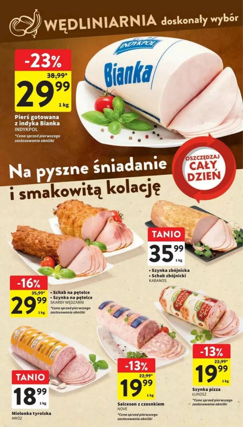 Gazetka promocyjna Intermarche - ważna 11.01 do 17.01.2024 - strona 8 - produkty: Bianka, Fa, Kabanos, Kosz, Mielonka tyrolska, Salceson, Szynka