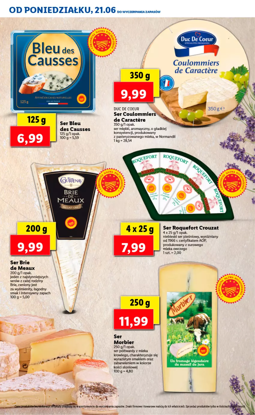 Gazetka promocyjna Lidl - TYDZIEŃ W STYLU FRANCUSKIM - ważna 21.06 do 25.06.2021 - strona 3 - produkty: Brie, Roquefort, Ser, Ser pleśniowy