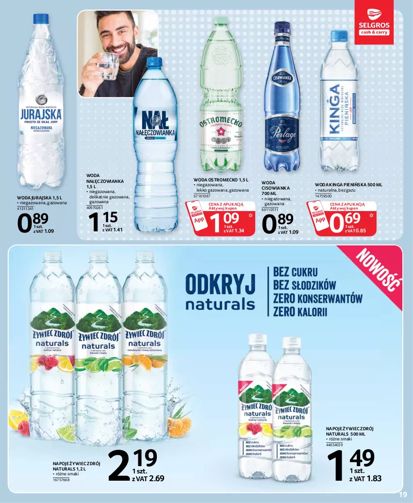 Gazetka promocyjna Selgros - Oferta spożywcza - ważna 13.05 do 26.05.2021 - strona 19 - produkty: Cisowianka, Nałęczowianka, Napoje, Woda