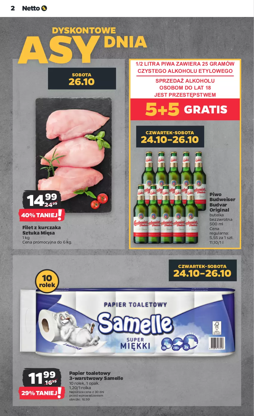 Gazetka promocyjna Netto - Netto Gazetka Food 43/24B - ważna 24.10 do 30.10.2024 - strona 2 - produkty: Gin, Gra, Kurczak, Papier, Papier toaletowy, Piwa, Piwo, Ser