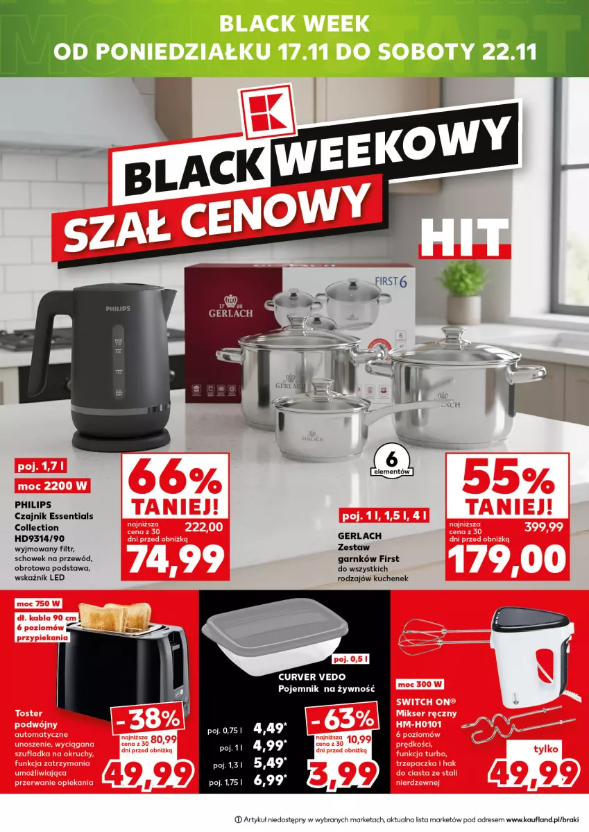 Gazetka promocyjna Kaufland - Kaufland - ważna 13.11 do 19.11.2025 - strona 14 - produkty: Czajnik, Dres, Philips, Pojemnik, Przewód