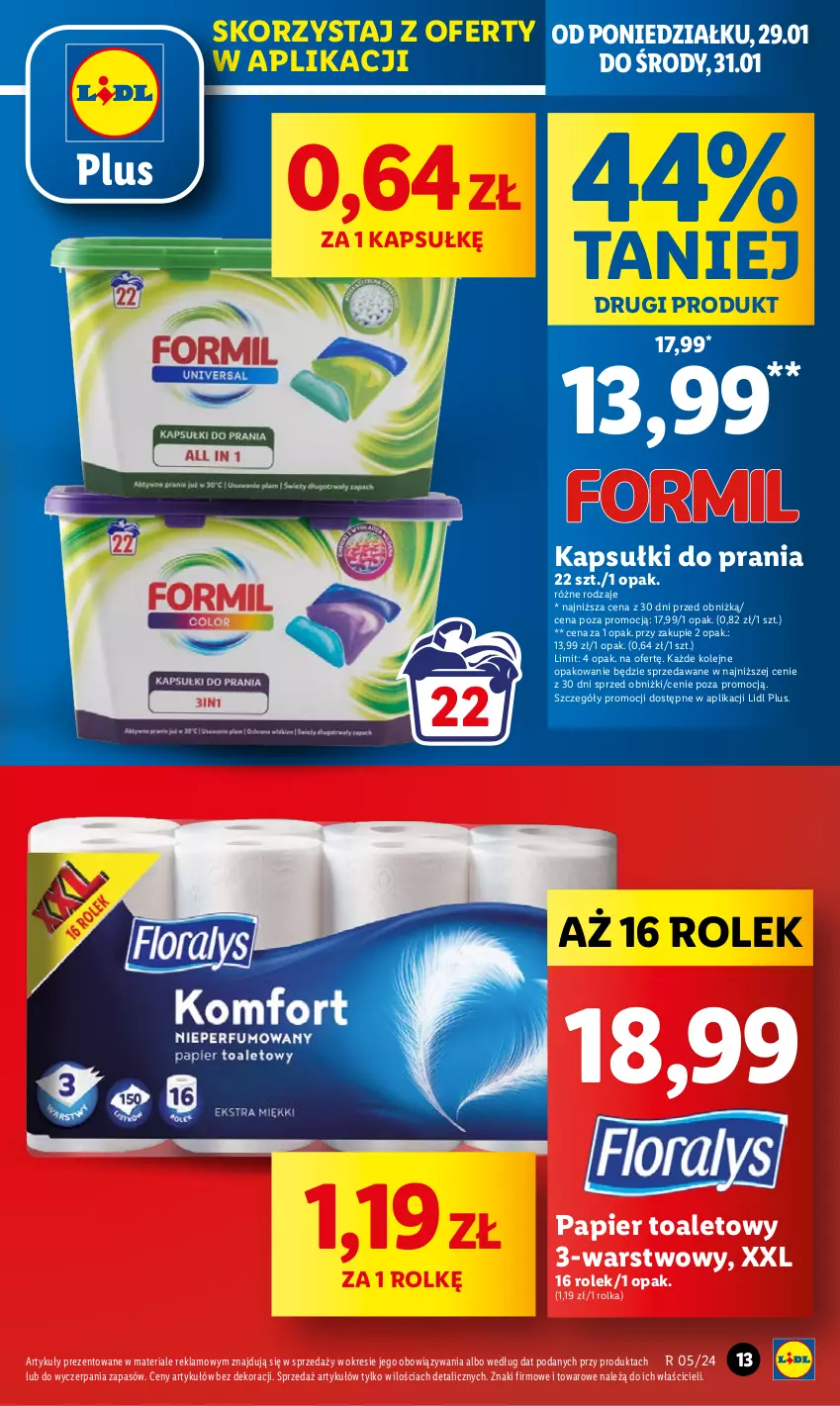 Gazetka promocyjna Lidl - GAZETKA - ważna 29.01 do 31.01.2024 - strona 17 - produkty: Kapsułki do prania, Olej, Papier, Papier toaletowy