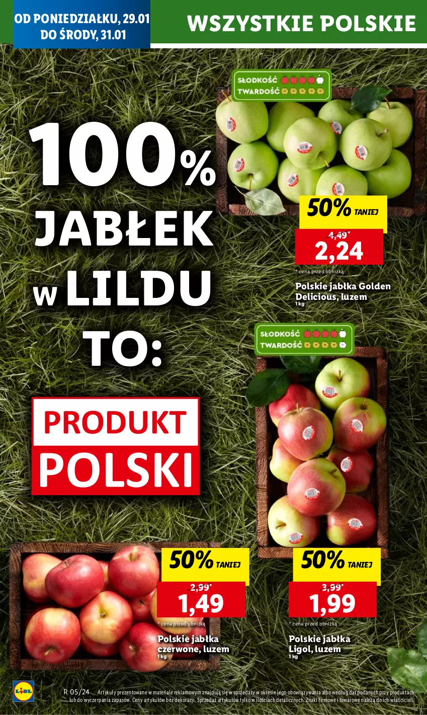 Gazetka promocyjna Lidl - GAZETKA - ważna 29.01 do 31.01.2024 - strona 22 - produkty: Jabłka, Ligol