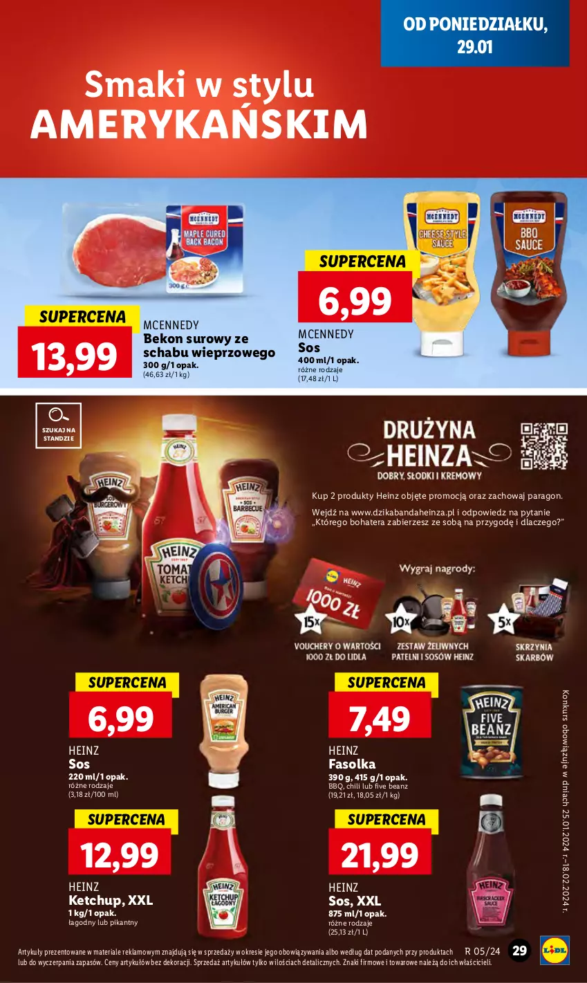 Gazetka promocyjna Lidl - GAZETKA - ważna 29.01 do 31.01.2024 - strona 39 - produkty: Beko, Fa, Heinz, Ketchup, Sos, Tera