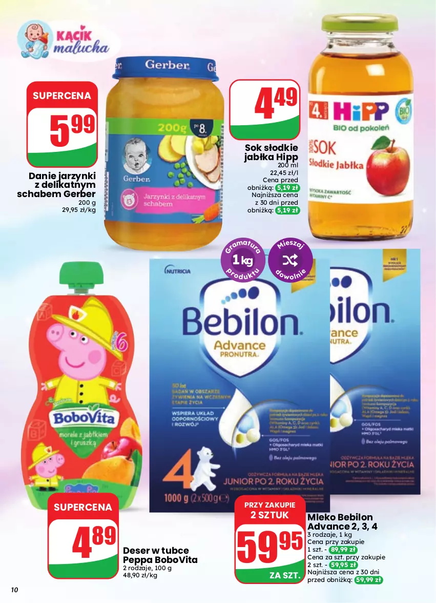 Gazetka promocyjna Dino - Gazetka 35 / 2026 - ważna 26.08 do 01.09.2026 - strona 10 - produkty: BEBILON, BoboVita, Deser, Gerber, HiPP, Jabłka, Mleko, Mleko Bebilon, Ser, Sok