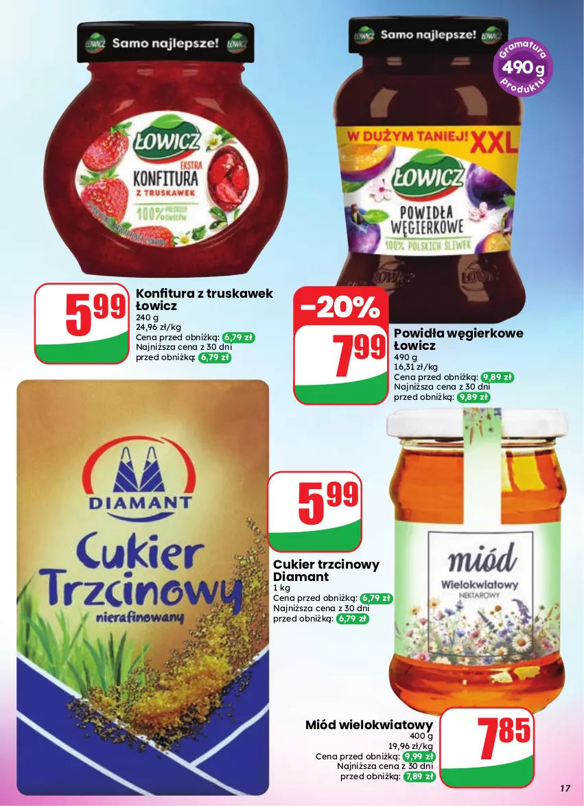 Gazetka promocyjna Dino - Gazetka 35 / 2026 - ważna 26.08 do 01.09.2026 - strona 17 - produkty: Cukier, Cukier trzcinowy, Diamant, Konfitura, Miód