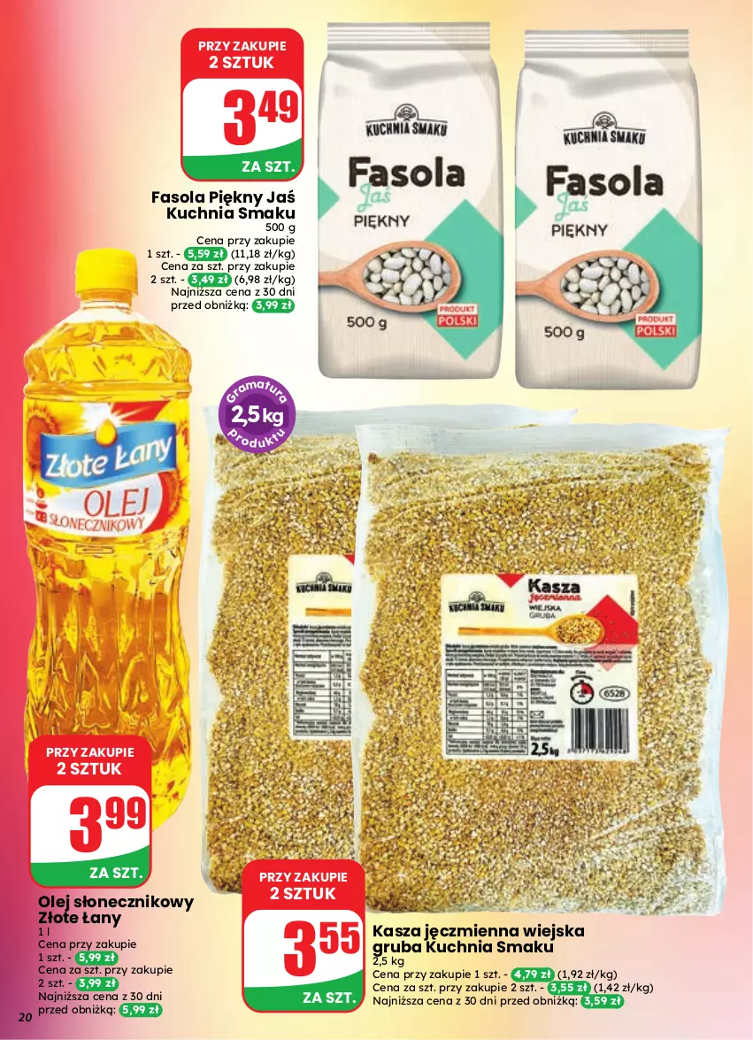 Gazetka promocyjna Dino - Gazetka 35 / 2026 - ważna 26.08 do 01.09.2026 - strona 20 - produkty: Fa, Fasola, Kasza, Kuchnia, Olej, Olej słonecznikowy