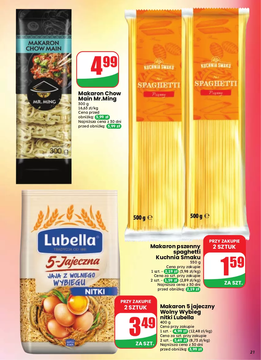 Gazetka promocyjna Dino - Gazetka 35 / 2026 - ważna 26.08 do 01.09.2026 - strona 21 - produkty: Bell, Bella, Kuchnia, Lubella, Makaron, Spaghetti