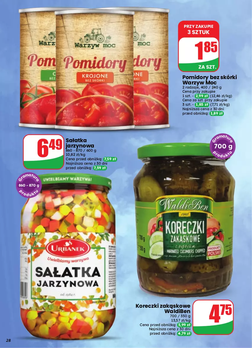 Gazetka promocyjna Dino - Gazetka 35 / 2026 - ważna 26.08 do 01.09.2026 - strona 28 - produkty: Pomidory, Sałat, Sałatka
