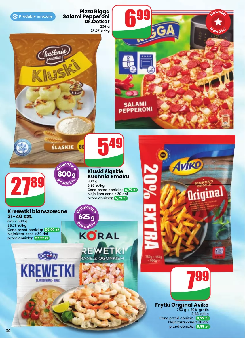 Gazetka promocyjna Dino - Gazetka 35 / 2026 - ważna 26.08 do 01.09.2026 - strona 30 - produkty: Frytki, Gin, Gra, Krewetki, Kuchnia, Pizza, Produkty mrożone, Salami