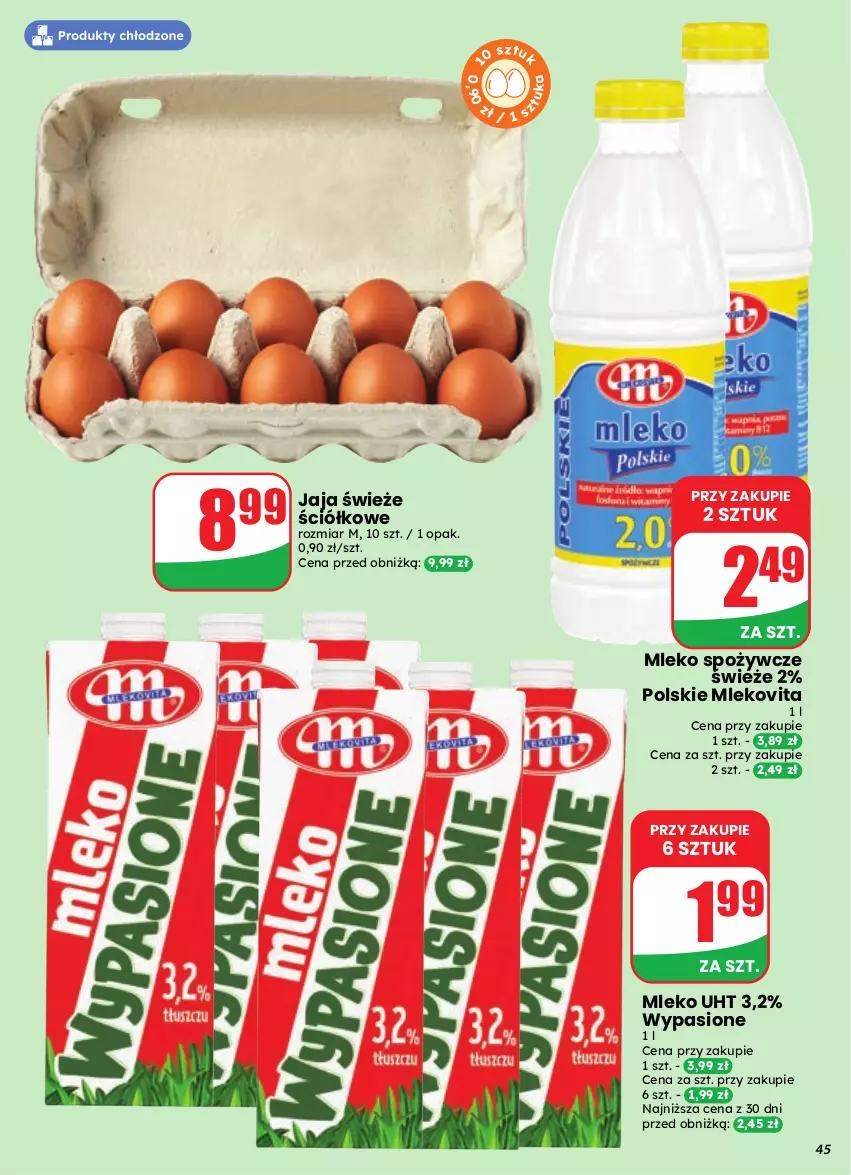 Gazetka promocyjna Dino - Gazetka 35 / 2026 - ważna 26.08 do 01.09.2026 - strona 45 - produkty: Jaja, Mleko, Mlekovita