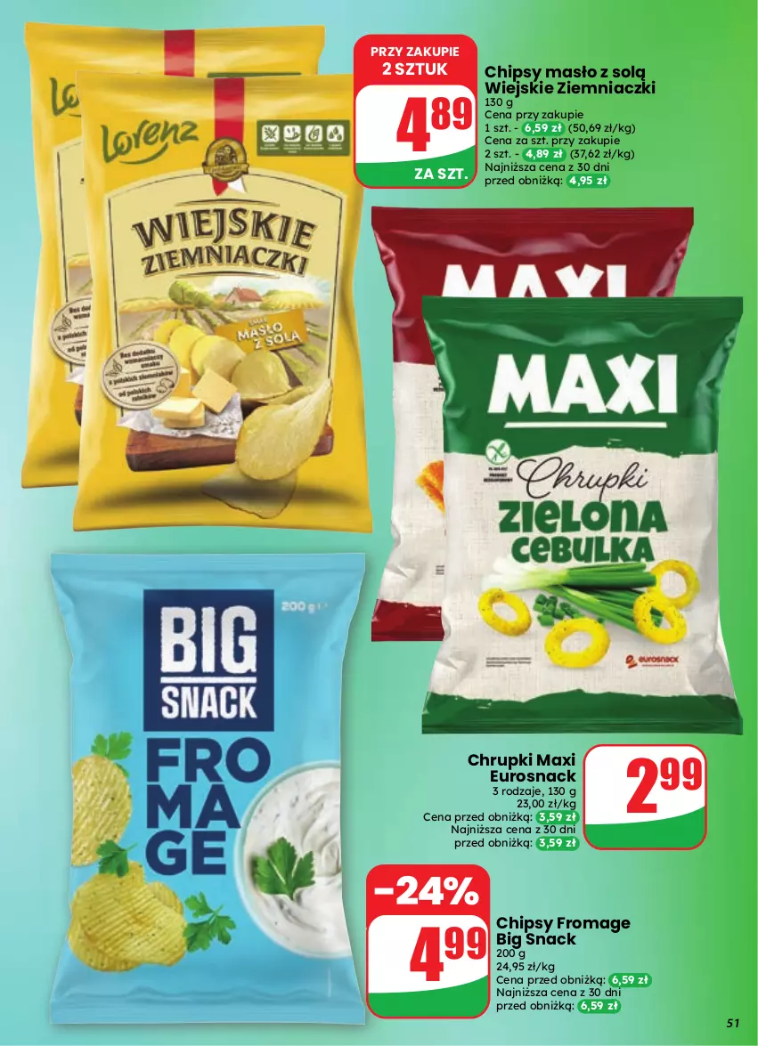 Gazetka promocyjna Dino - Gazetka 35 / 2026 - ważna 26.08 do 01.09.2026 - strona 51 - produkty: Chipsy, Chrupki, Masło