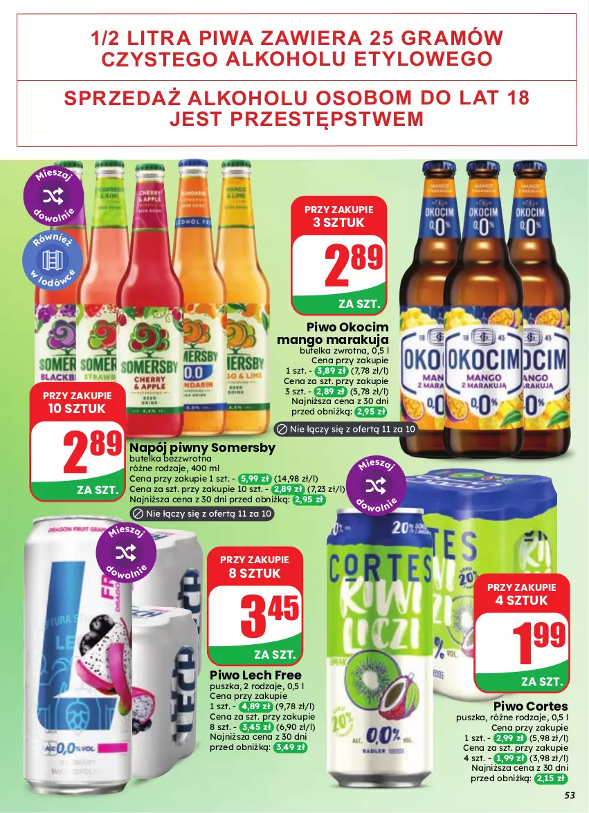 Gazetka promocyjna Dino - Gazetka 35 / 2026 - ważna 26.08 do 01.09.2026 - strona 53 - produkty: Gra, Koc, Mango, Napój, Okocim, Piwa, Piwo, Somersby