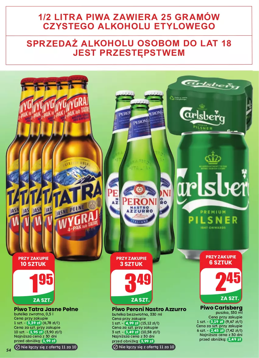 Gazetka promocyjna Dino - Gazetka 35 / 2026 - ważna 26.08 do 01.09.2026 - strona 54 - produkty: Carlsberg, Gra, Piwa, Piwo, Tatra