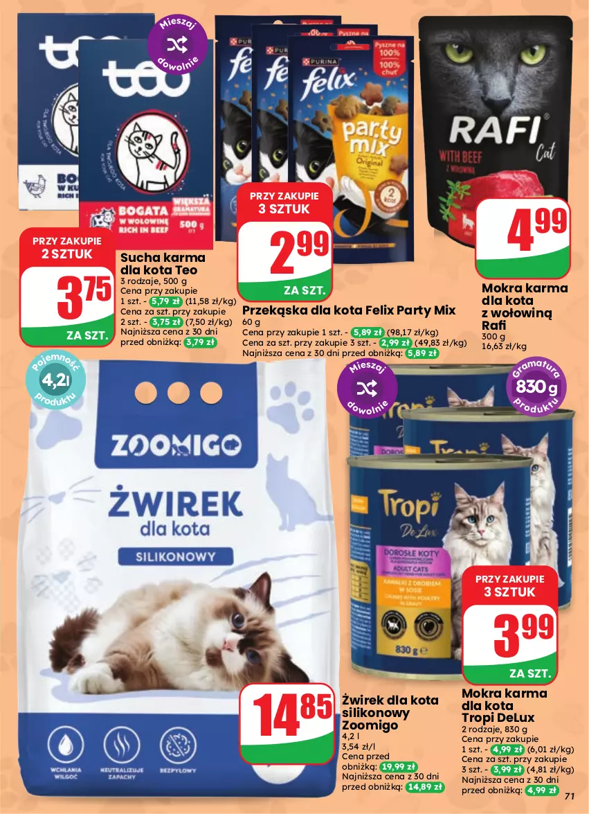 Gazetka promocyjna Dino - Gazetka 35 / 2026 - ważna 26.08 do 01.09.2026 - strona 71 - produkty: Felix, Mokra karma, Sucha karma