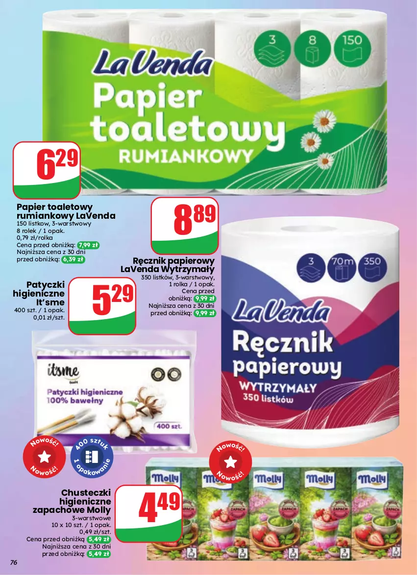 Gazetka promocyjna Dino - Gazetka 35 / 2026 - ważna 26.08 do 01.09.2026 - strona 76 - produkty: Chusteczki, Papier, Papier toaletowy, Ręcznik, Rum