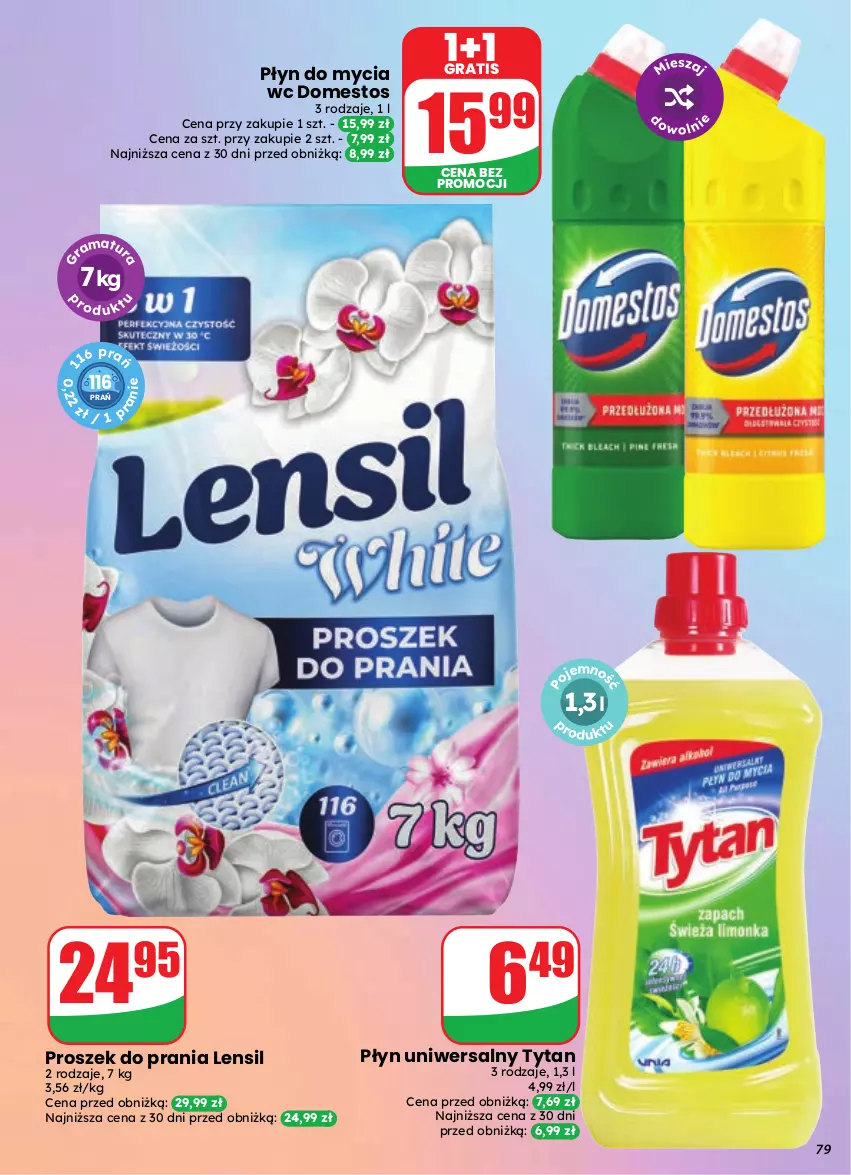 Gazetka promocyjna Dino - Gazetka 35 / 2026 - ważna 26.08 do 01.09.2026 - strona 79 - produkty: Domestos, Gra, Płyn do mycia, Proszek do prania, Tytan