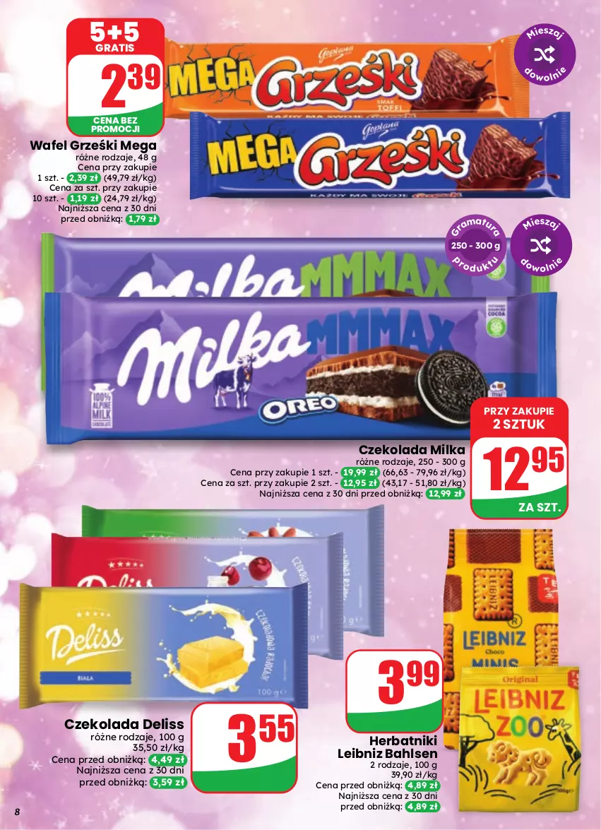 Gazetka promocyjna Dino - Gazetka 35 / 2026 - ważna 26.08 do 01.09.2026 - strona 8 - produkty: Czekolada, Deliss, Gra, Grześki, Herbatniki, Milka