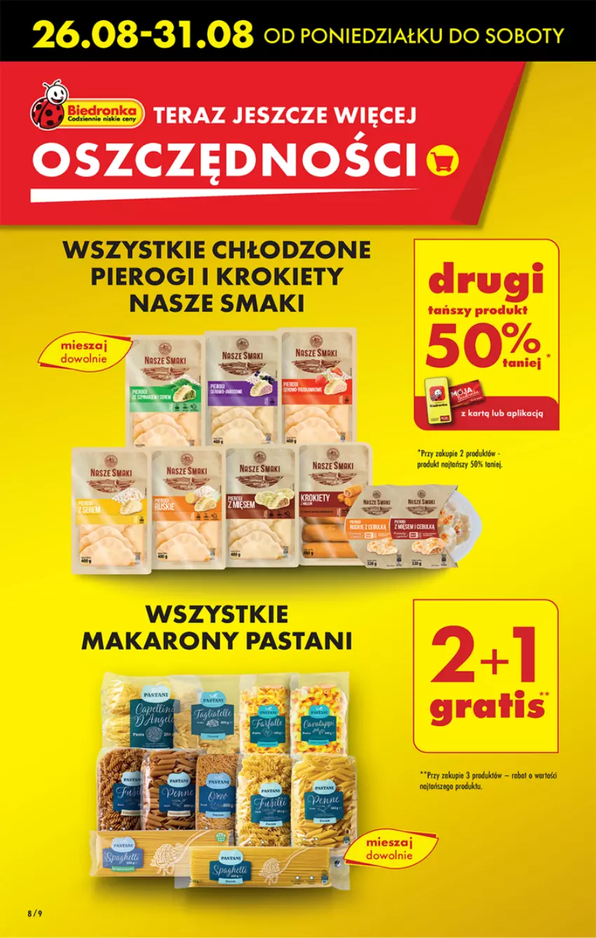 Gazetka promocyjna Biedronka - Od poniedzialku - ważna 26.08 do 31.08.2024 - strona 10 - produkty: Krokiety, Makaron, Pierogi