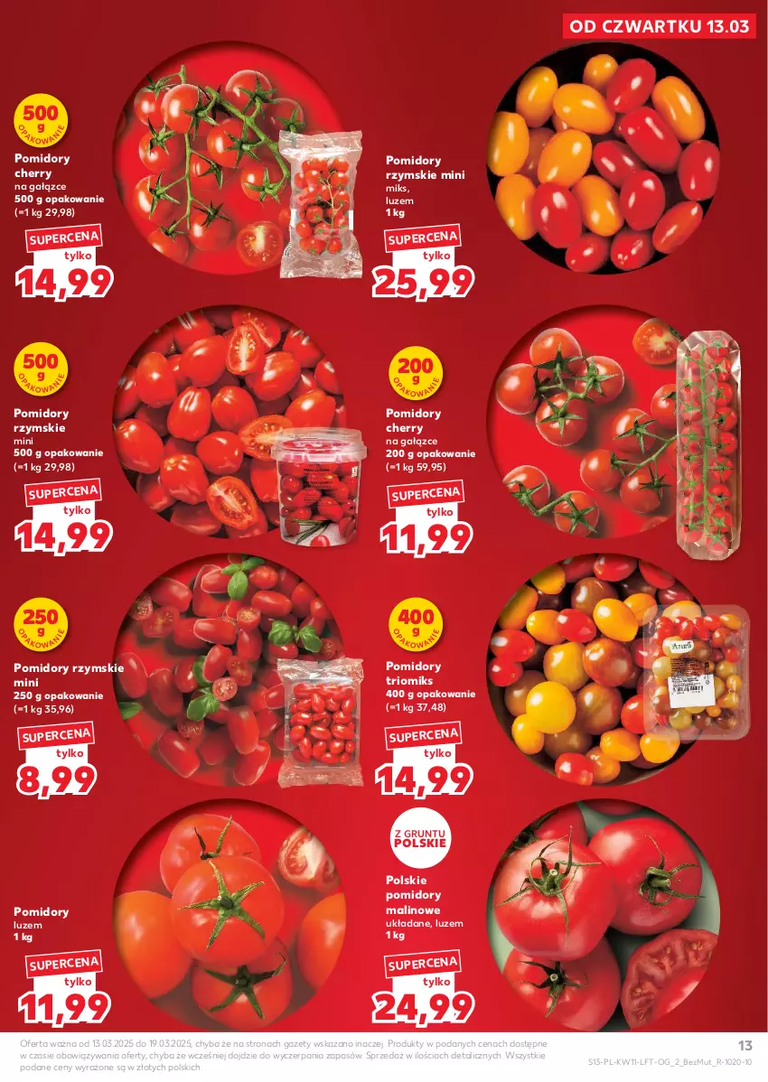 Gazetka promocyjna Kaufland - Gazetka tygodnia - ważna 13.03 do 19.03.2025 - strona 13 - produkty: Grunt, Pomidory