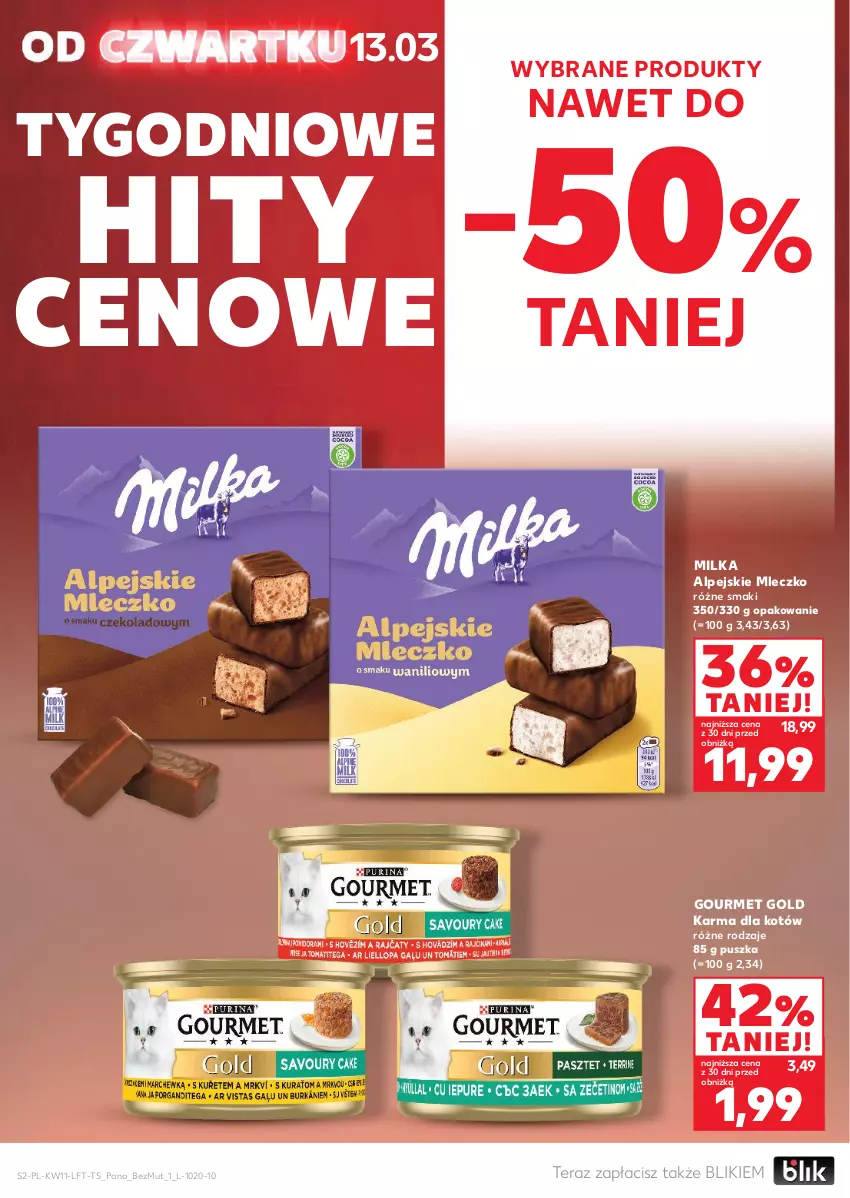 Gazetka promocyjna Kaufland - Gazetka tygodnia - ważna 13.03 do 19.03.2025 - strona 2 - produkty: Gourmet Gold, Milka, Mleczko, Tera