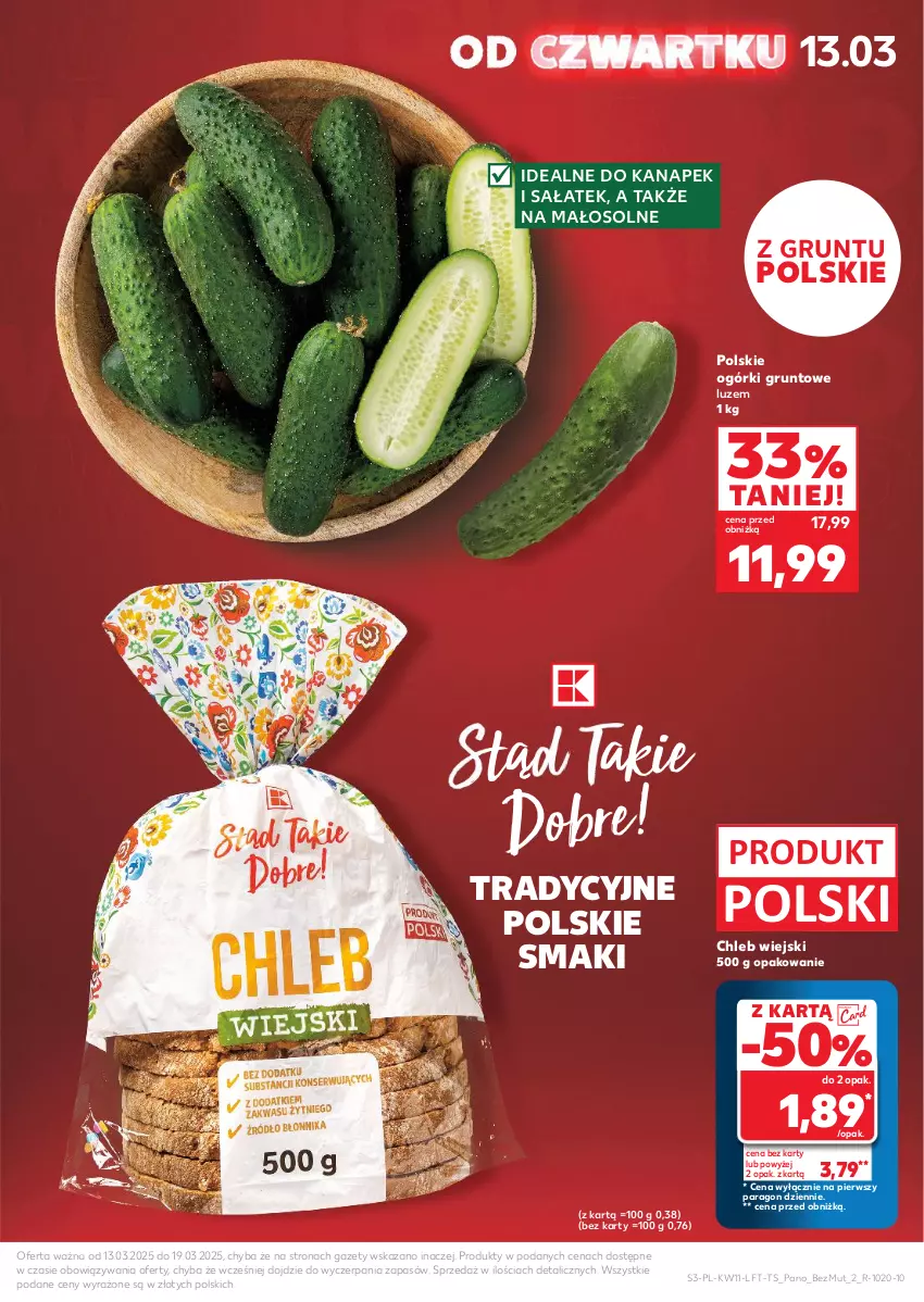 Gazetka promocyjna Kaufland - Gazetka tygodnia - ważna 13.03 do 19.03.2025 - strona 3 - produkty: Chleb, Grunt, Sałat