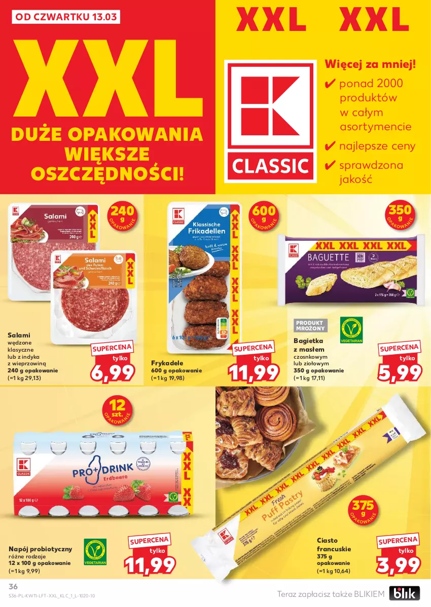 Gazetka promocyjna Kaufland - Gazetka tygodnia - ważna 13.03 do 19.03.2025 - strona 36 - produkty: Bagietka, Ciasto francuskie, Napój, O Bag, Salami, Tera