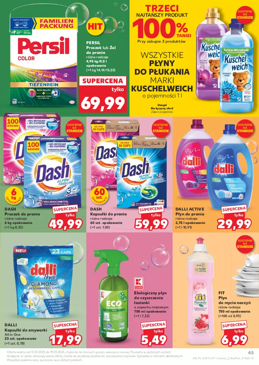 Gazetka promocyjna Kaufland - Gazetka tygodnia - ważna 13.03 do 19.03.2025 - strona 45 - produkty: Do mycia naczyń, Kapsułki do prania, Persil, Płyn do mycia, Płyn do mycia naczyń, Płyn do prania, Proszek do prania, Waga, Zmywarki