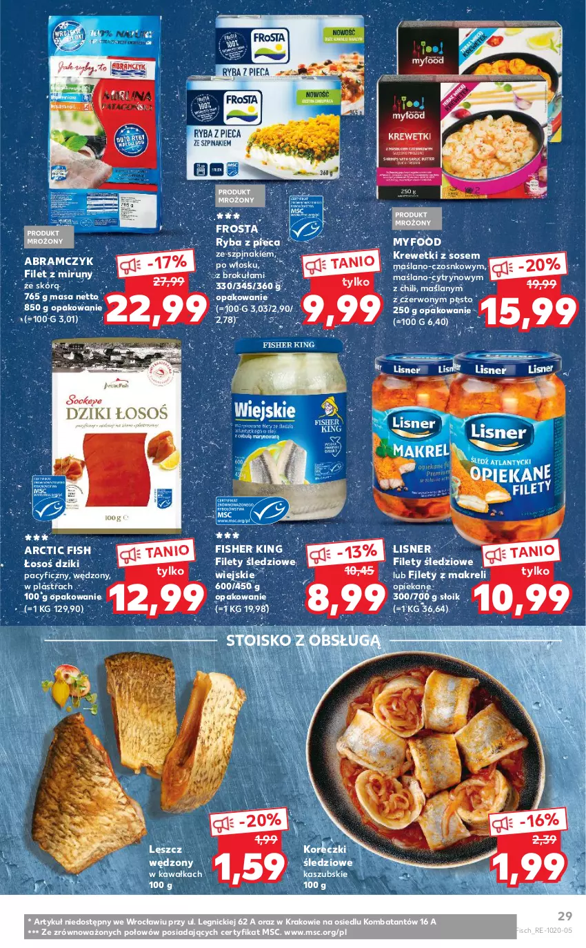 Gazetka promocyjna Kaufland - OFERTA TYGODNIA - ważna 04.03 do 10.03.2021 - strona 29 - produkty: Frosta, Kawa, Koreczki śledziowe, Krewetki, Lisner, Pesto, Piec, Ryba, Sos, Szpinak