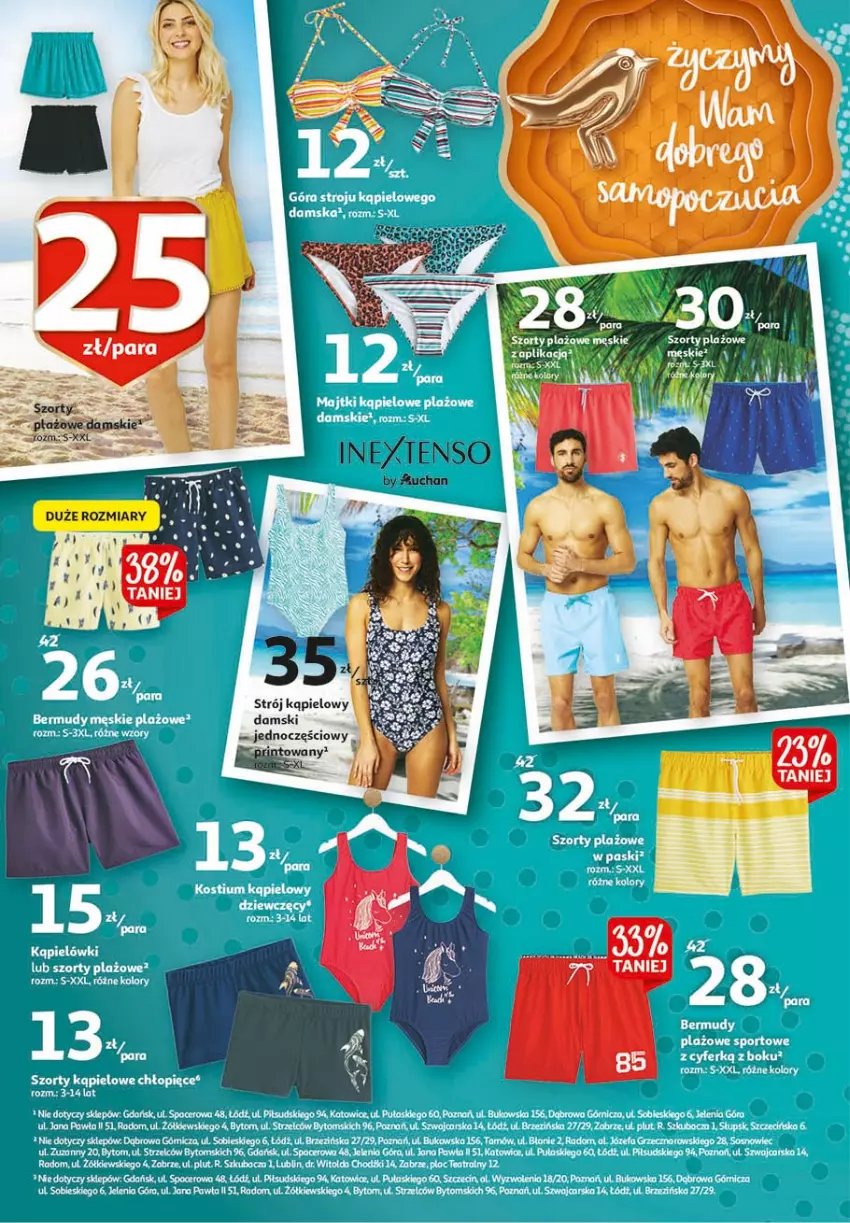 Gazetka promocyjna Auchan - 25 urodziny #1 Hipermarkety - ważna 22.04 do 28.04.2021 - strona 34 - produkty: Strój kąpielowy, Szorty, Yope