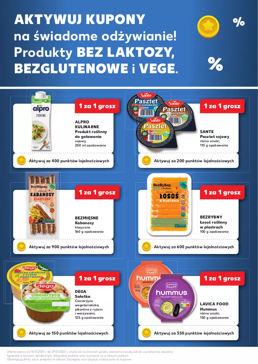 Gazetka promocyjna Kaufland - Kaufland - ważna 16.01 do 29.01.2025 - strona 5 - produkty: Alpro, Dega, Hummus, Kabanos, Mus, Pasztet, Ryż, Sałat, Sałatka, Sante, Warzywa