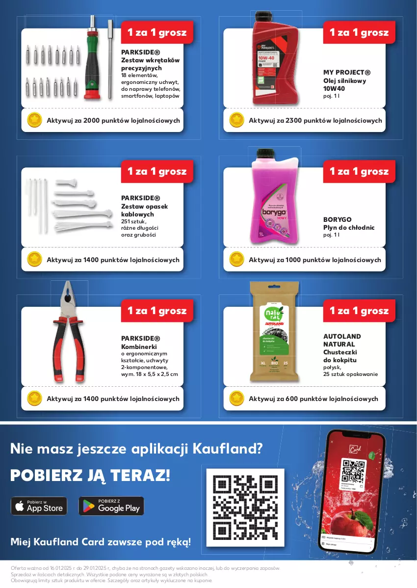 Gazetka promocyjna Kaufland - Kaufland - ważna 16.01 do 29.01.2025 - strona 6 - produkty: Chusteczki, Olej, Olej silnikowy, Parkside, Pasek, Smartfon, Telefon, Tera, Top, Uchwyty, Wkręt, Zestaw wkrętaków