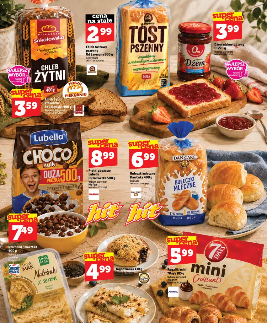 Gazetka promocyjna Topaz - Gazetka - ważna 06.08 do 12.08.2026 - strona 24 - produkty: Bell, Bella, Bułeczki, Bułeczki mleczne, Chleb, Chleb tostowy, Dan Cake, Dżem, Lubella