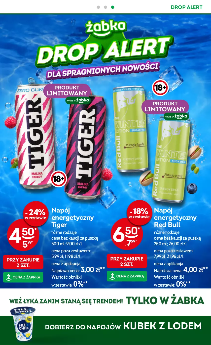 Gazetka promocyjna Żabka - gazetka-promocyjna-41-42-2026 - ważna 07.10 do 20.10.2026 - strona 4 - produkty: Kubek, Napój, Napój energetyczny, Red Bull, Tiger