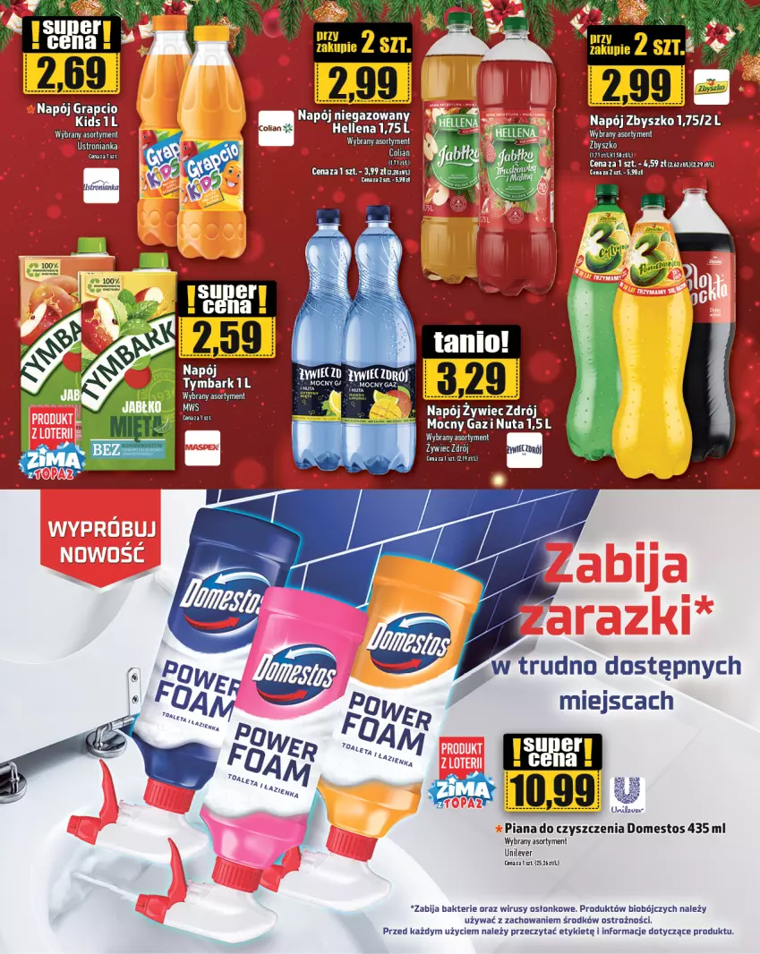 Gazetka promocyjna Topaz - Gazetka - ważna 05.12 do 11.12.2024 - strona 23 - produkty: Domestos, Melon, Napój, Napój niegazowany, Tymbark