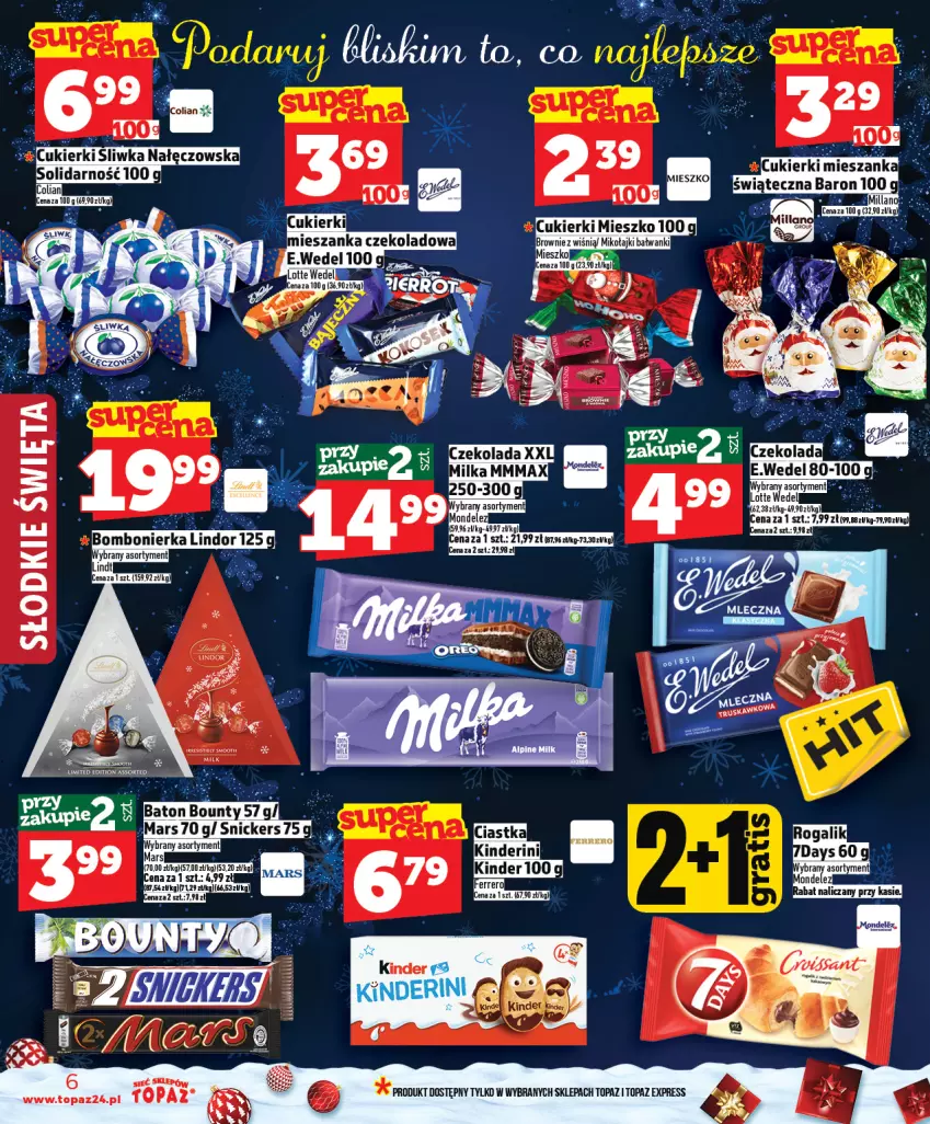 Gazetka promocyjna Topaz - Gazetka - ważna 11.12 do 17.12.2025 - strona 6 - produkty: Ciastka, Kinder, Top