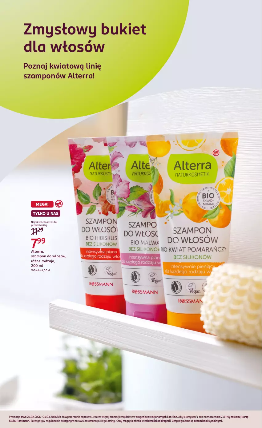 Gazetka promocyjna Rossmann - Gazetka promocyjna Rossmanna - ważna 26.02 do 04.03.2026 - strona 2 - produkty: Alterra, Bukiet, Szampon
