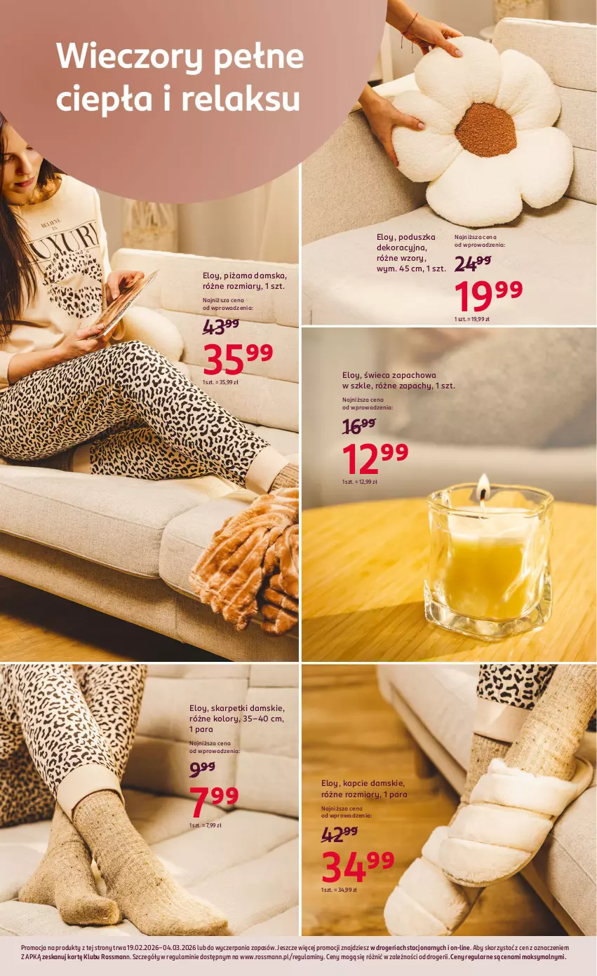 Gazetka promocyjna Rossmann - Gazetka promocyjna Rossmanna - ważna 26.02 do 04.03.2026 - strona 7 - produkty: Kapcie, Karp, Piżama, Poduszka, Poduszka dekoracyjna, Skarpetki