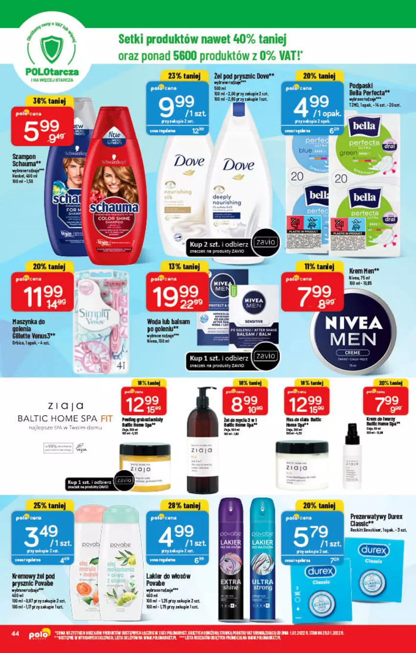 Gazetka promocyjna PoloMarket - Gazetka pomocyjna - ważna 09.02 do 15.02.2022 - strona 44 - produkty: BIC, Dove, Durex, Lakier, Lakier do włosów, Nivea, Perfecta, Por, Prezerwatyw, Ser, Ziaja