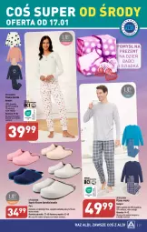 Gazetka promocyjna Aldi - Pełna oferta - Gazetka - ważna od 20.01 do 20.01.2024 - strona 27 - produkty: Kapcie, Wełna, Piżama, Fa