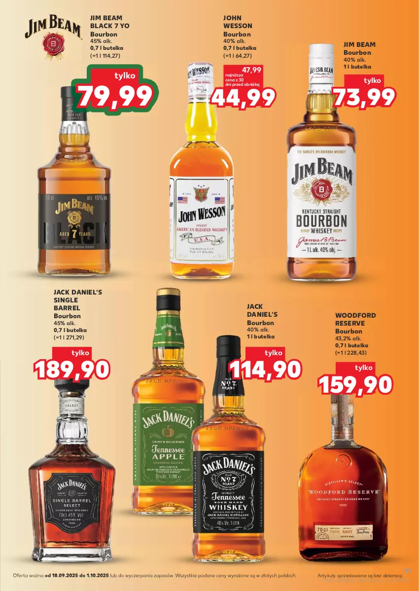 Gazetka promocyjna Kaufland - Barek Kauflandu - ważna 18.09 do 01.10.2025 - strona 11 - produkty: Bourbon, Jim Beam, Lack, Ser
