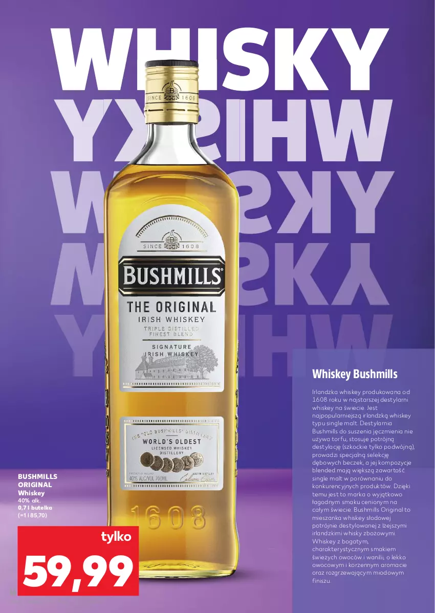 Gazetka promocyjna Kaufland - Barek Kauflandu - ważna 18.09 do 01.10.2025 - strona 14 - produkty: Bushmills, Gin, Koc, Por, Whiskey, Whisky