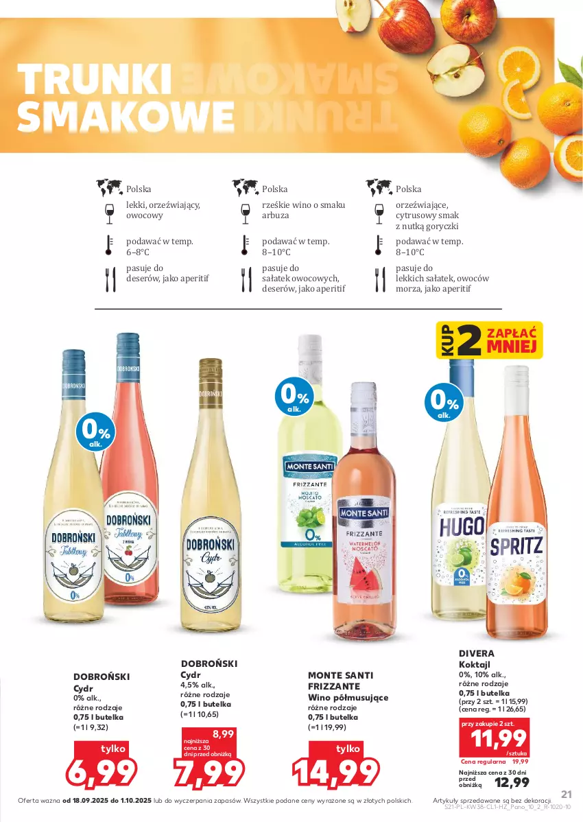 Gazetka promocyjna Kaufland - Barek Kauflandu - ważna 18.09 do 01.10.2025 - strona 21 - produkty: Arbuz, Deser, Monte, Monte Santi, Mus, Sałat, Ser, Wino