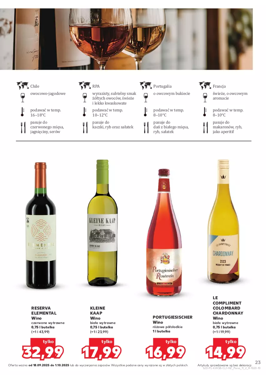 Gazetka promocyjna Kaufland - Barek Kauflandu - ważna 18.09 do 01.10.2025 - strona 23 - produkty: Chardonnay, Makaron, Por, Sałat, Ser, Wino, Wino białe, Wino czerwone